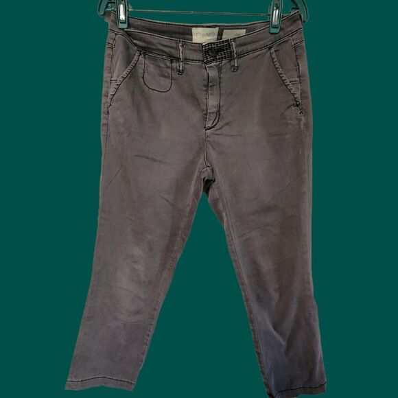 CHINO By Anthropologie Cropped Slim Cotton Blend Pants Size 28 - Picture 5 of 7